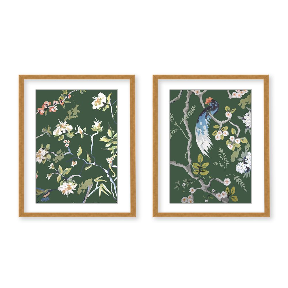 Open box Dining Room Walls Diptych Framed Matted Print Wall Art wall art