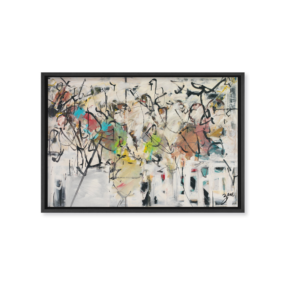 "Abstract IX" Framed Canvas Wall Art ready to hang wall art