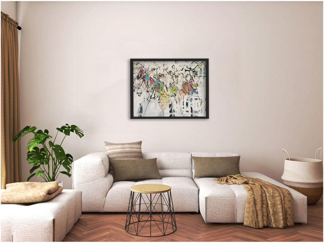 "Abstract IX" Framed Textured Wall Art
