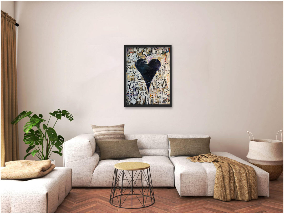 "Onyx" Framed Textured Wall Art