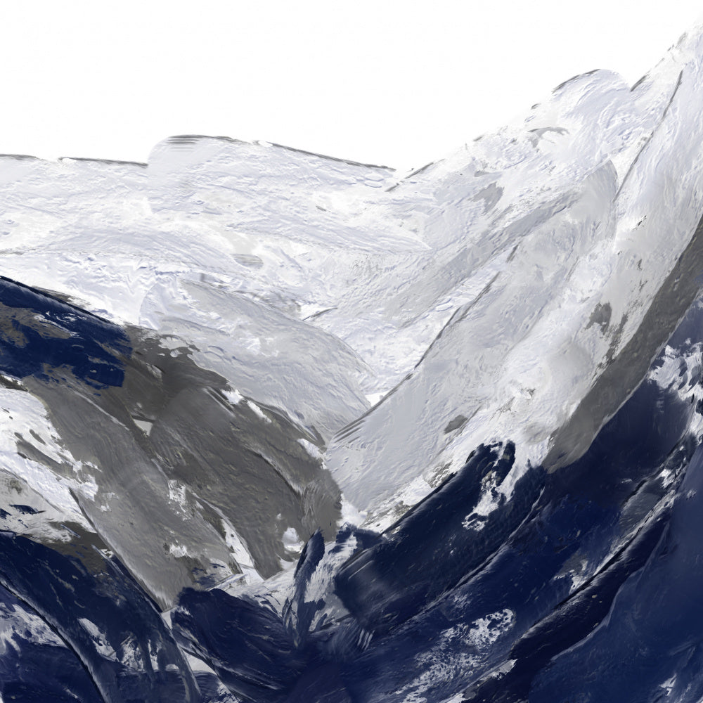"Abstract Winter Mountains" by Josie George — Landscape Wall Art