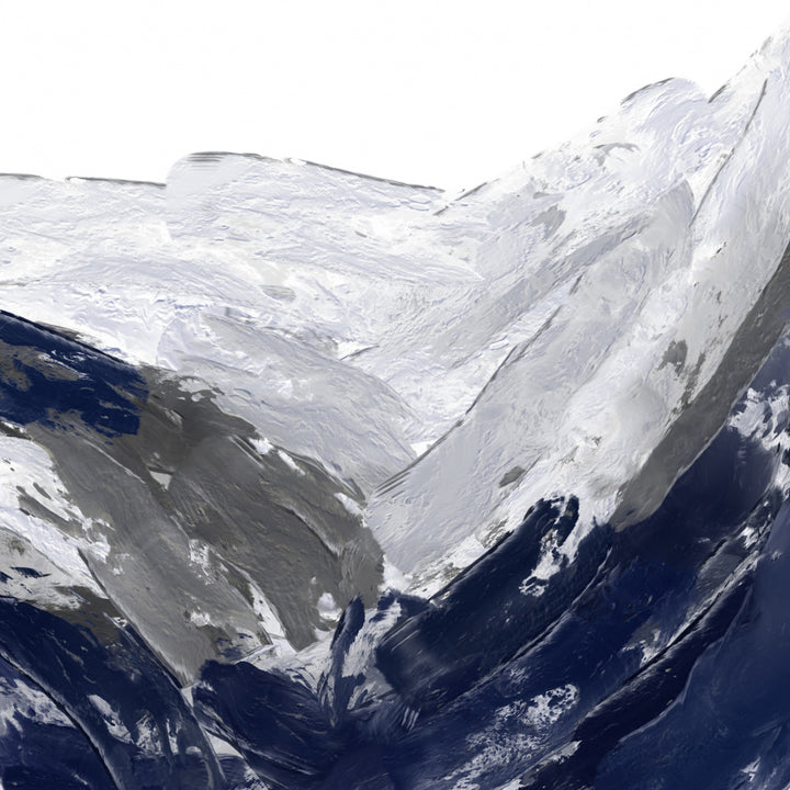 "Abstract Winter Mountains" by Josie George — Landscape Wall Art