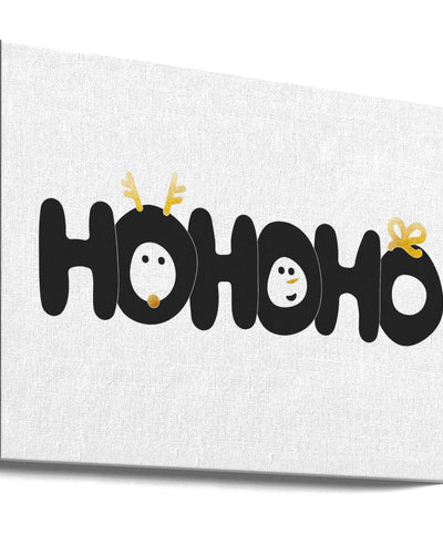 "Hohoho" Wrapped Canvas Wall Art