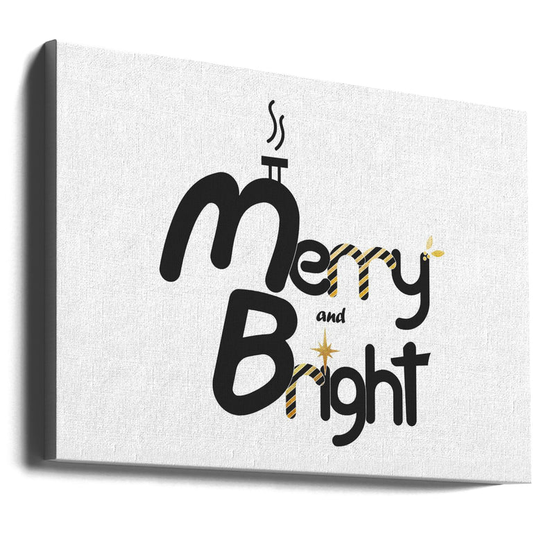 "Merry an Bright" Wrapped Canvas Wall Art