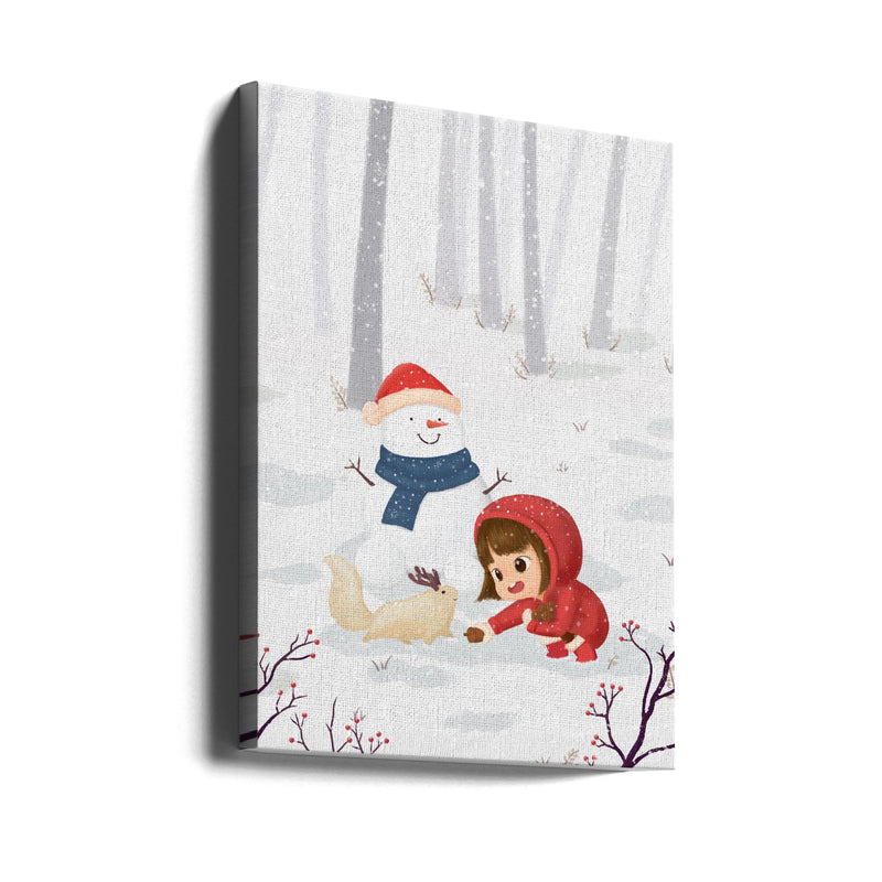 "Joyful Winter" Wrapped Canvas Wall Art