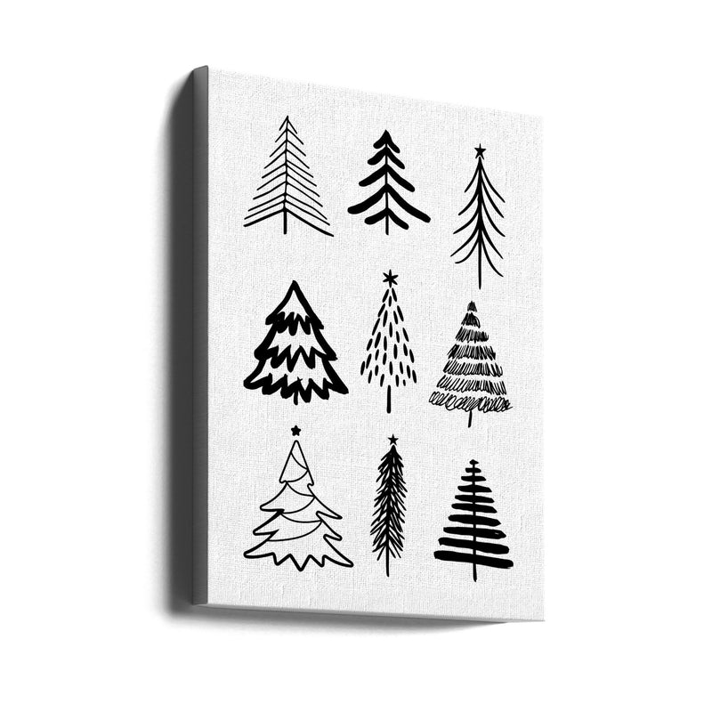 "Christmas Trees 3" Wrapped Canvas Wall Art