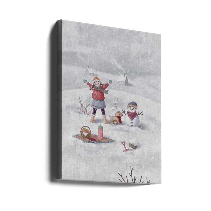 "Winter Girl" Wrapped Canvas Wall Art
