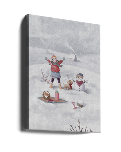 "Winter Girl" Wrapped Canvas Wall Art