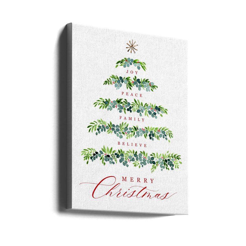 "Christmas tree of wishes" Wrapped Canvas Wall Art