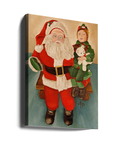 "Ask Santa" Wrapped Canvas Wall Art