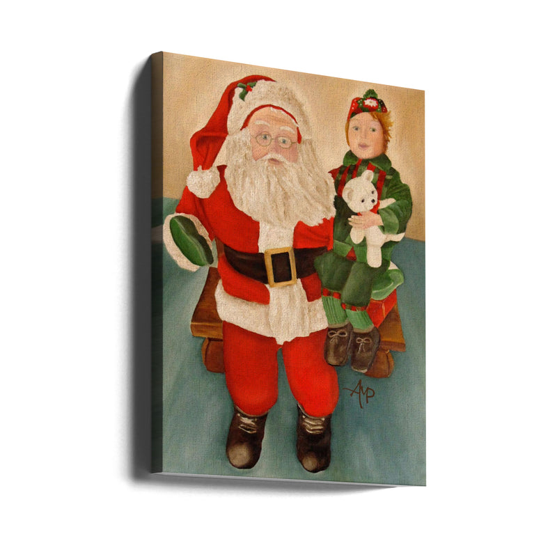 "Ask Santa" Wrapped Canvas Wall Art