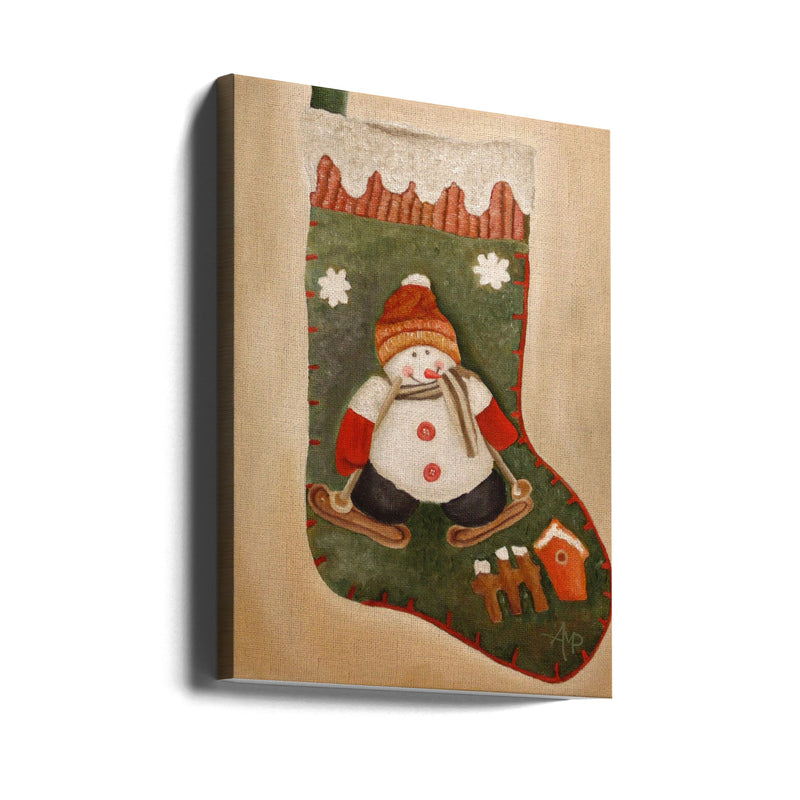 "Christmas Stocking" Wrapped Canvas Wall Art