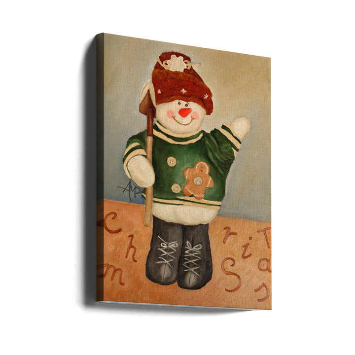 "Snowman Junior" Wrapped Canvas Wall Art