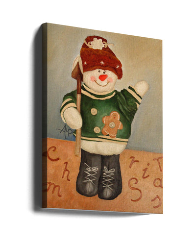 "Snowman Junior" Wrapped Canvas Wall Art