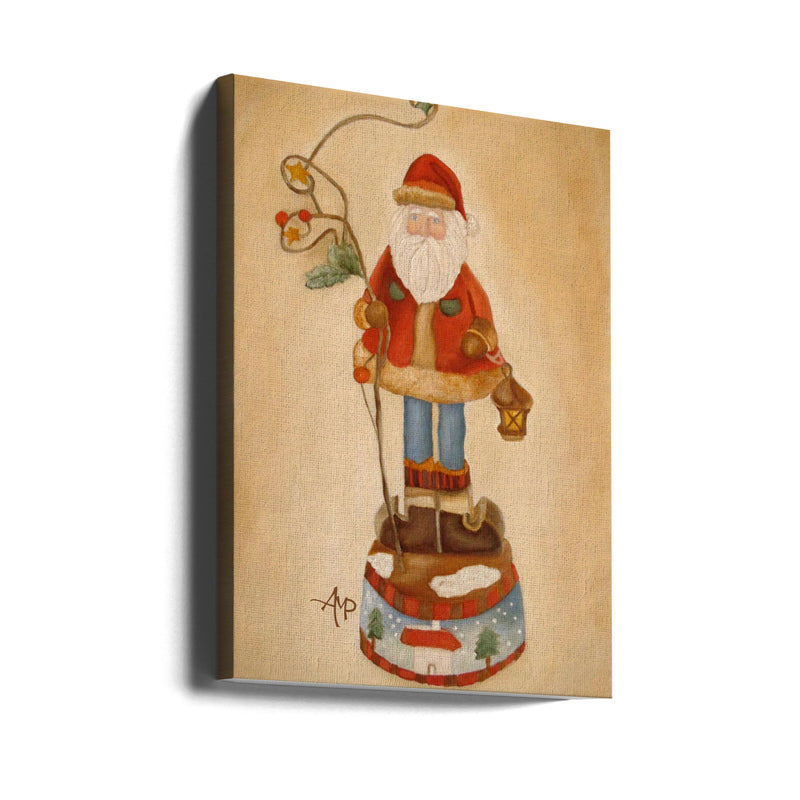 "Santa Is Coming" Wrapped Canvas Wall Art