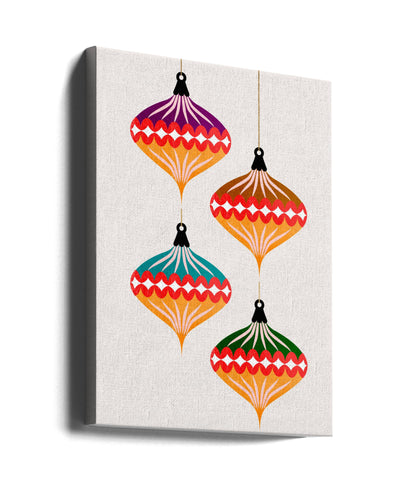 "Christmas Balls (vers.3)" Wrapped Canvas Wall Art