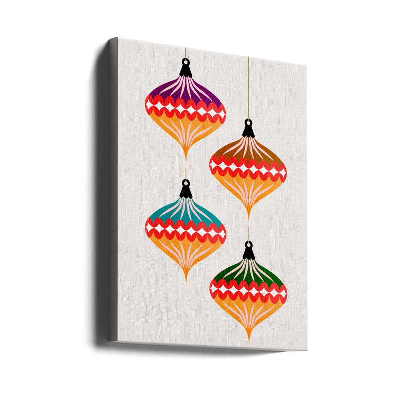 "Christmas Balls (vers.3)" Wrapped Canvas Wall Art