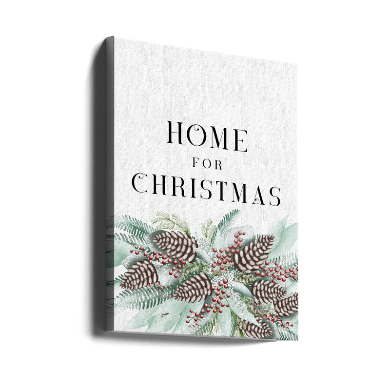 "Home for Christmas" Wrapped Canvas Wall Art