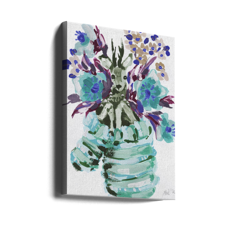 "Deer In A Glove" Wrapped Canvas Wall Art