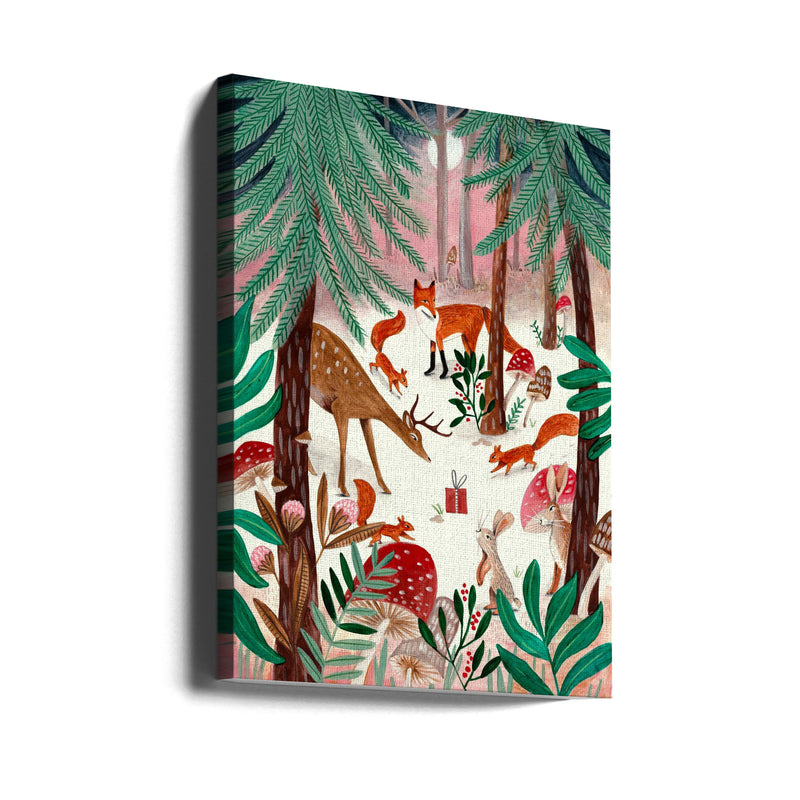 "Surprise in the forest" Wrapped Canvas Wall Art