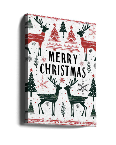 "Merry Christmas No 2" Wrapped Canvas Wall Art