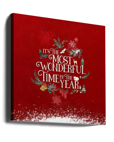 "Most Wonderful Time" Wrapped Canvas Wall Art