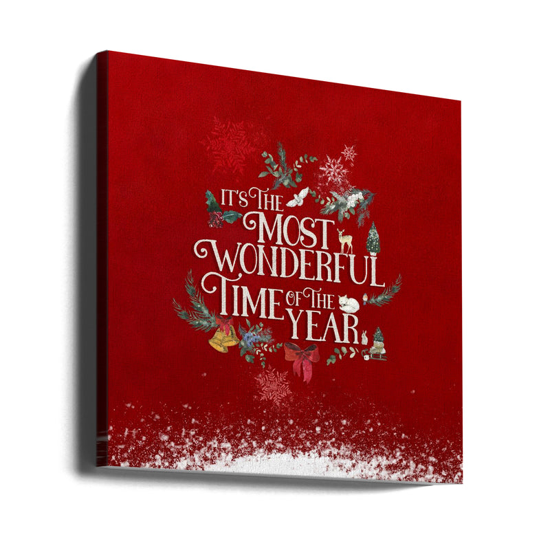 "Most Wonderful Time" Wrapped Canvas Wall Art