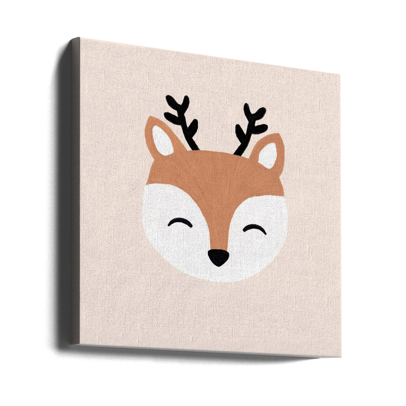 "Blush Deer" Wrapped Canvas Wall Art