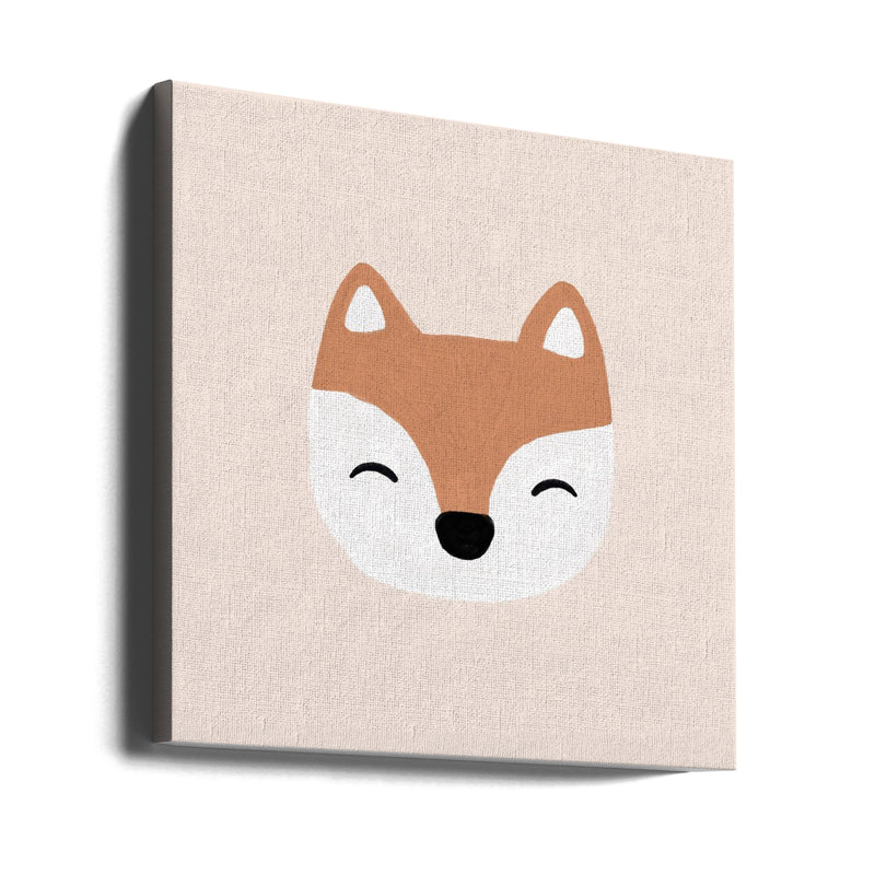 "Blush Fox" Wrapped Canvas Wall Art