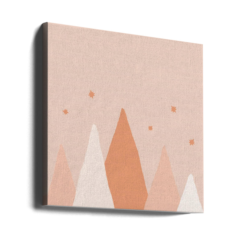 "Blush Mountains" Wrapped Canvas Wall Art