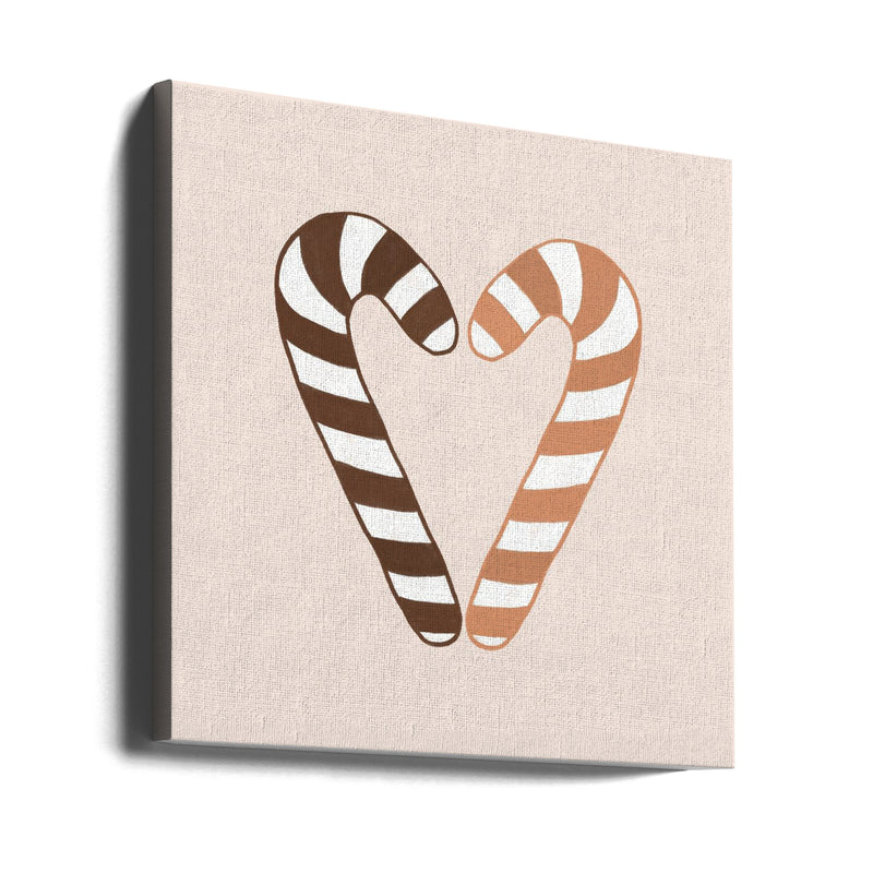 "Candy Canes" Wrapped Canvas Wall Art