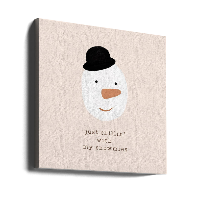 "Chilling With My Snowmies" Wrapped Canvas Wall Art