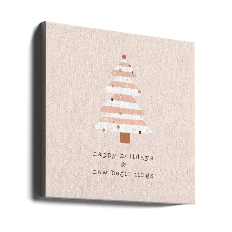 "Happy Holidays a New Beginnings" Wrapped Canvas Wall Art