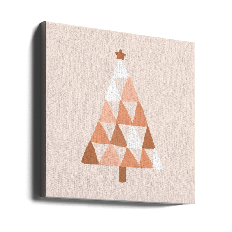 "Pastel Christmas Tree" Wrapped Canvas Wall Art