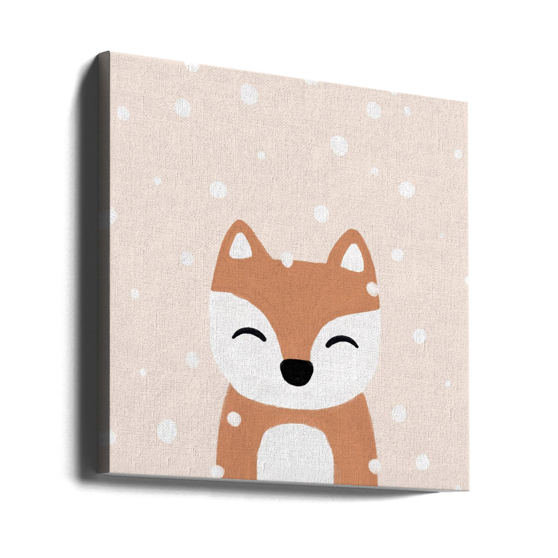 "Snow a Fox" Wrapped Canvas Wall Art