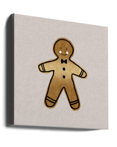 "Xmas Gingerbread Man" Wrapped Canvas Wall Art