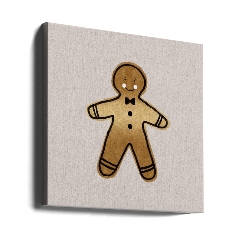 "Xmas Gingerbread Man" Wrapped Canvas Wall Art