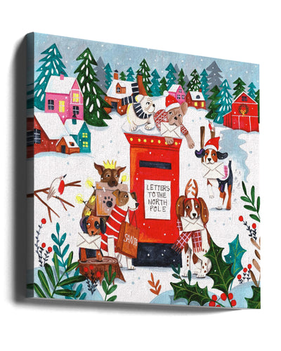 "Christmas post" Wrapped Canvas Wall Art