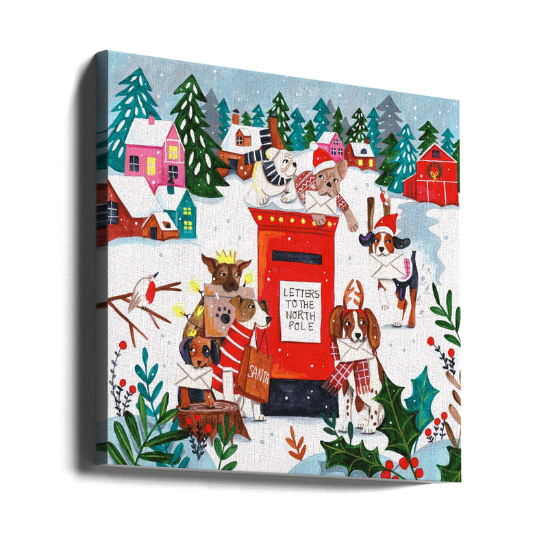 "Christmas post" Wrapped Canvas Wall Art