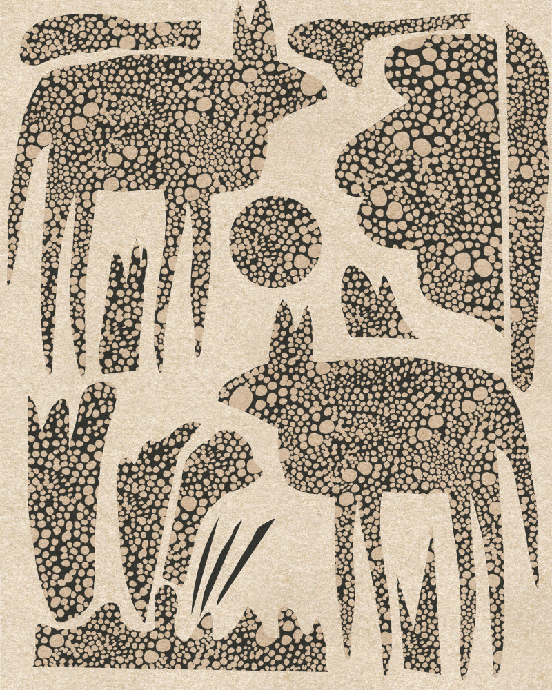 "Dotted Desert Wildlife" by Josie George — Landscape Wall Art