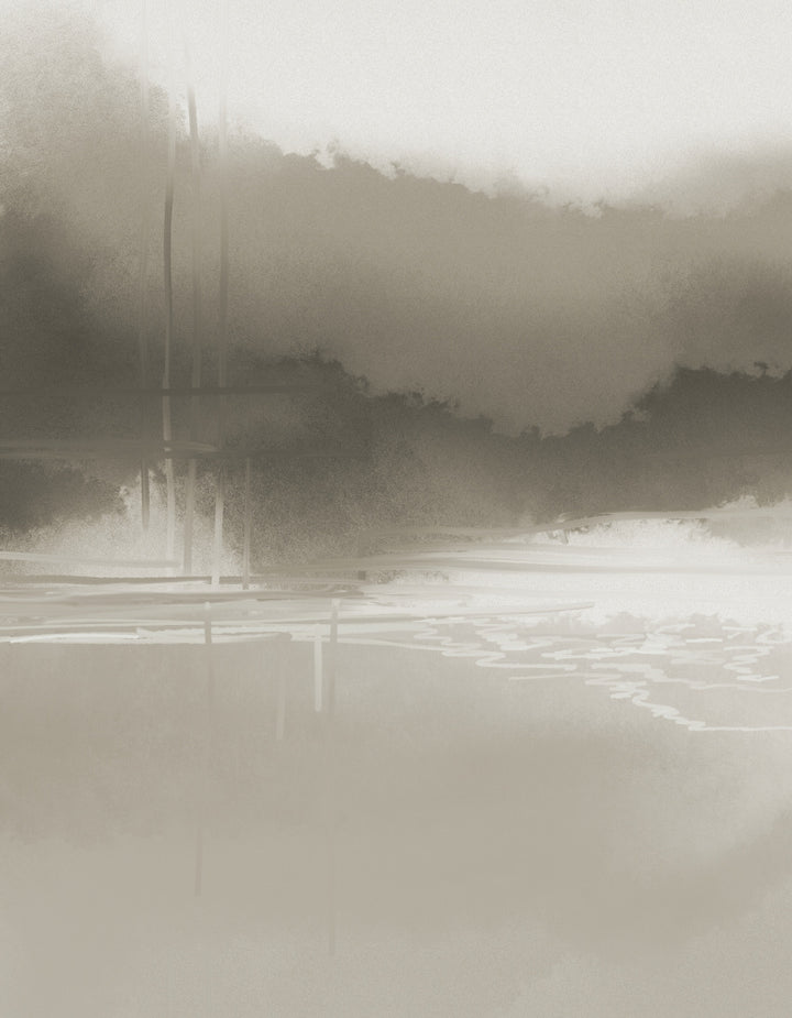 "Misty Water Reflections" by Josie George — Landscape Wall Art