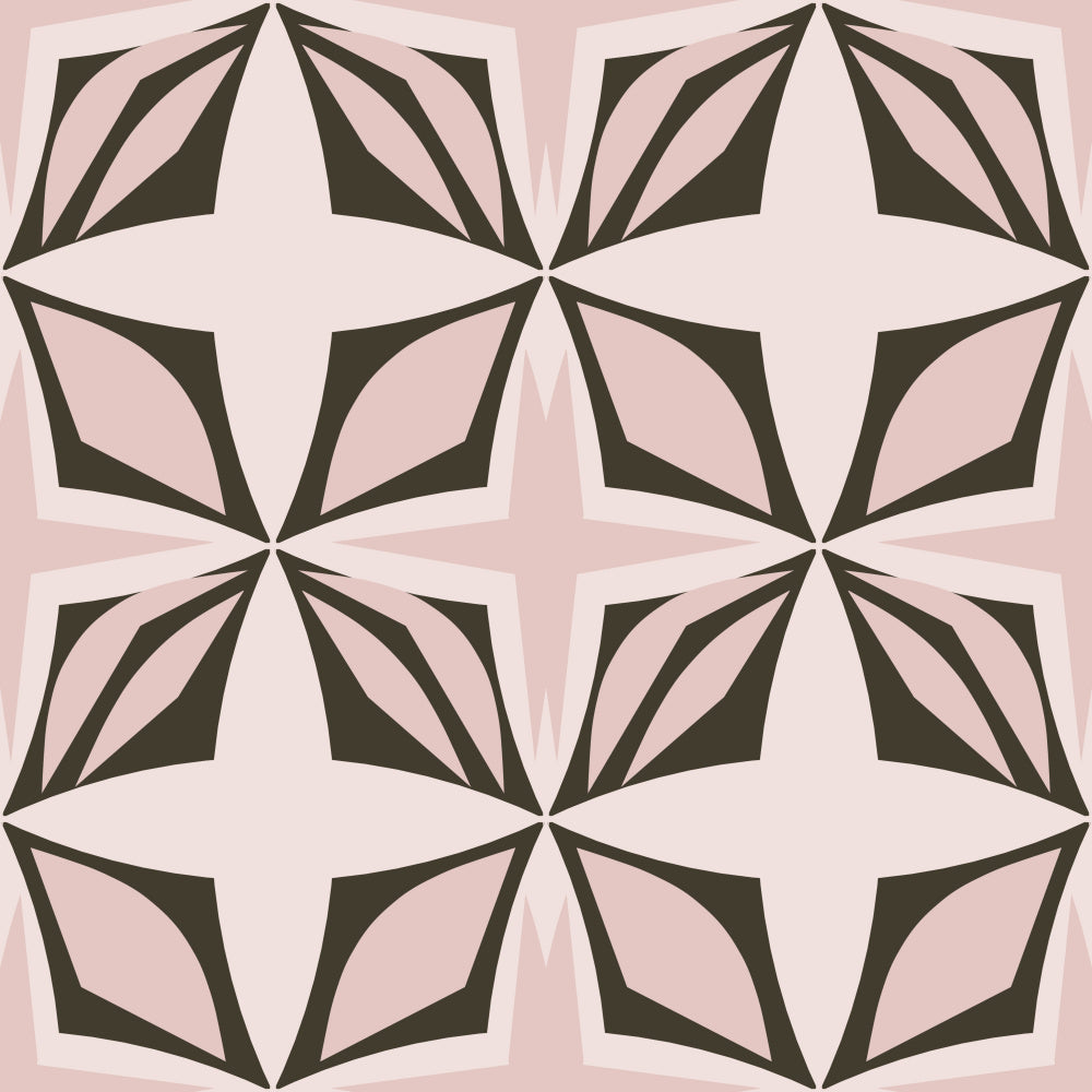 "Pink Petal Geometry" by Josie George — Pattern Wall Art