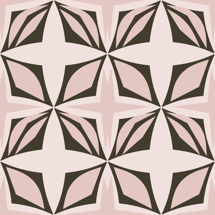 "Pink Petal Geometry" by Josie George — Pattern Wall Art