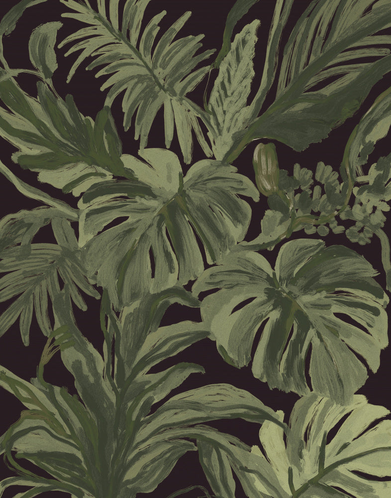 "Dark Tropical Foliage" by Josie George — Botanical Wall Art