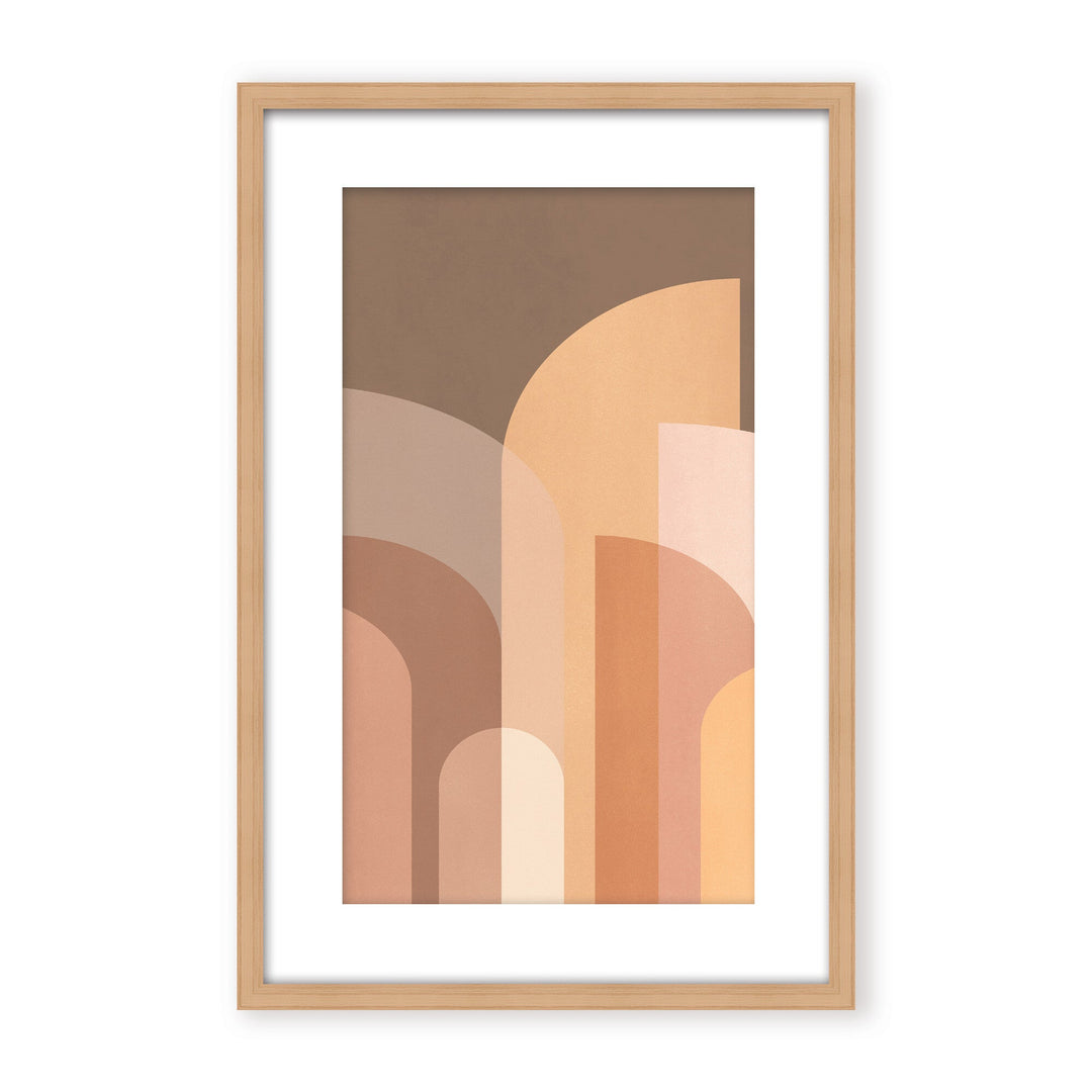 "Retro Geometric II" Framed Print Wall Art by Kathrin Pienaar ready to hang wall art