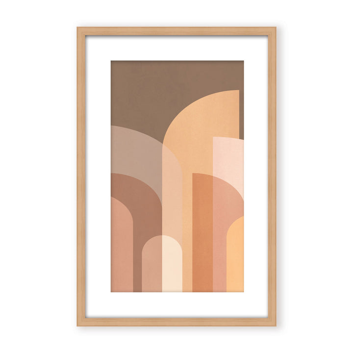 "Retro Geometric II" Framed Print Wall Art by Kathrin Pienaar ready to hang wall art