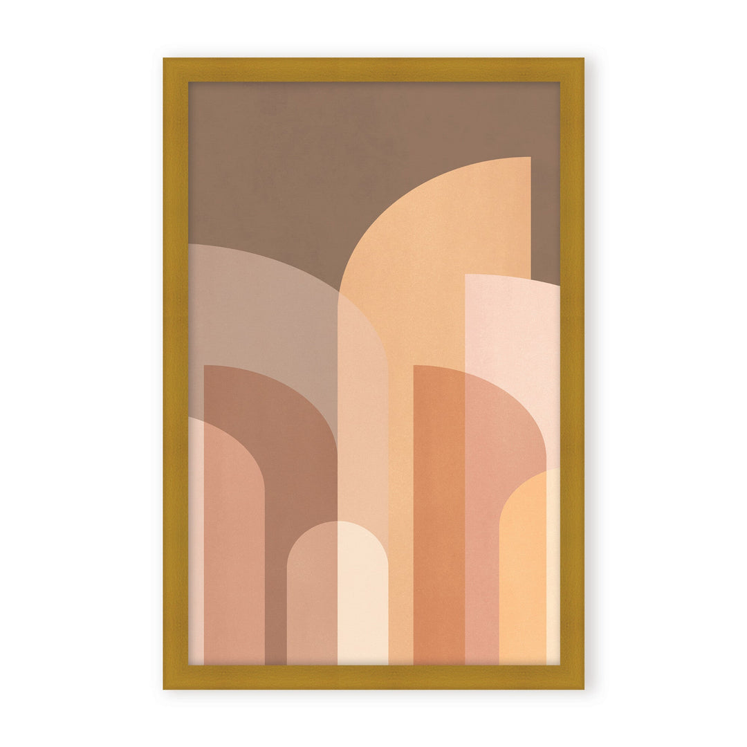 "Retro Geometric II" Framed Print Wall Art by Kathrin Pienaar ready to hang wall art