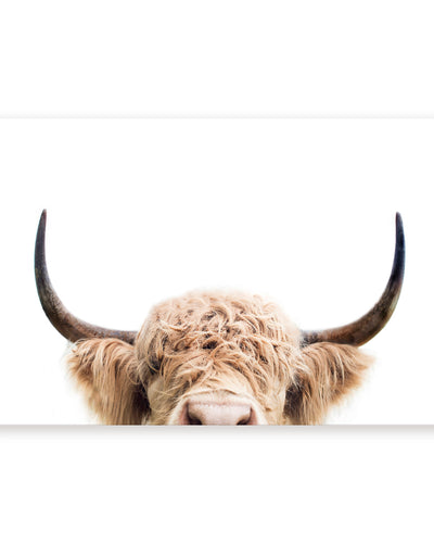 "Peeking Cow" Framed Print Wall Art by Kathrin Pienaar