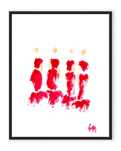 Red Tulle' Wall Art by Chauncey Jacks