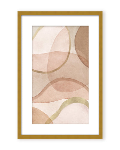 "Blush and Brown Abstract" Framed Print Wall Art by Kathrin Pienaar — Ready to Ship